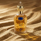 Al Wataniah Ameeri オードパルファム 100ml/3.4fl.oz. - 黄色のボトルのシネマティック撮影、豪華な照明、プロダクト撮影 - シネマティック撮影