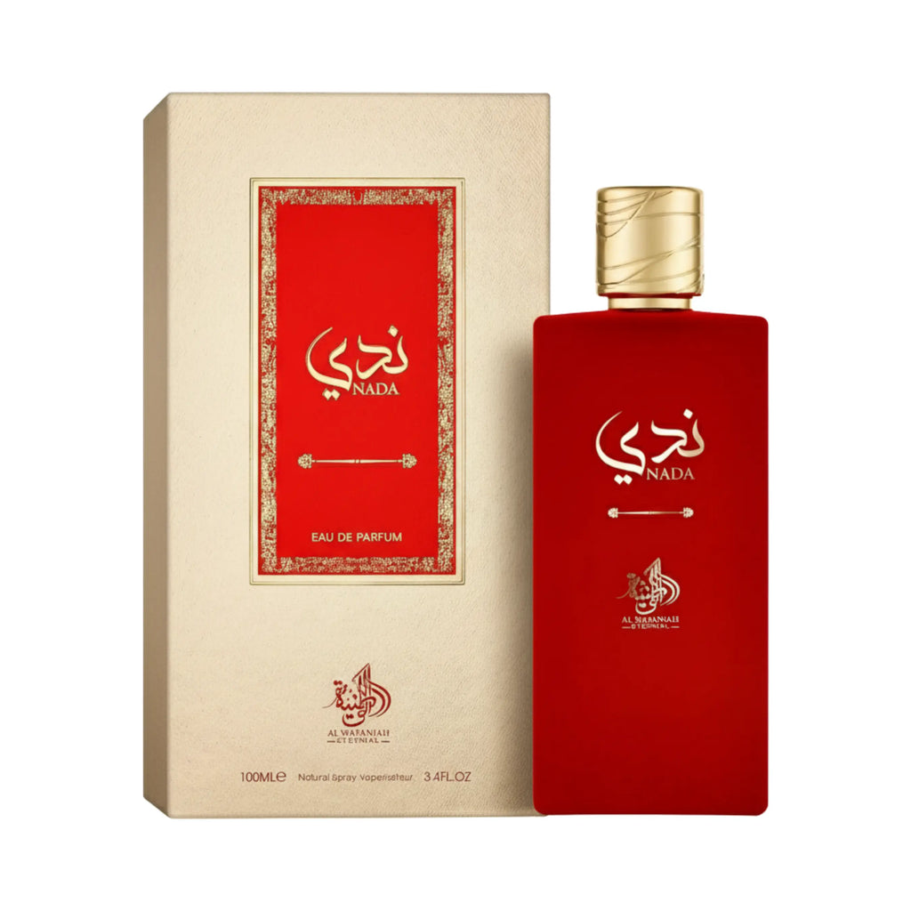 Al Wataniah Nada オードパルファム 100ml/3.4fl.oz. - 香水ボトルと豪華なパッケージボックス、ロゴ入り - ボトルとボックス