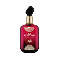 Al Wataniah Sabah Al Ward オードパルファム 100ml/3.4fl.oz. - 高級アラビア香水のボトル、エレガントなデザイン、白い背景 - ボトルのみ