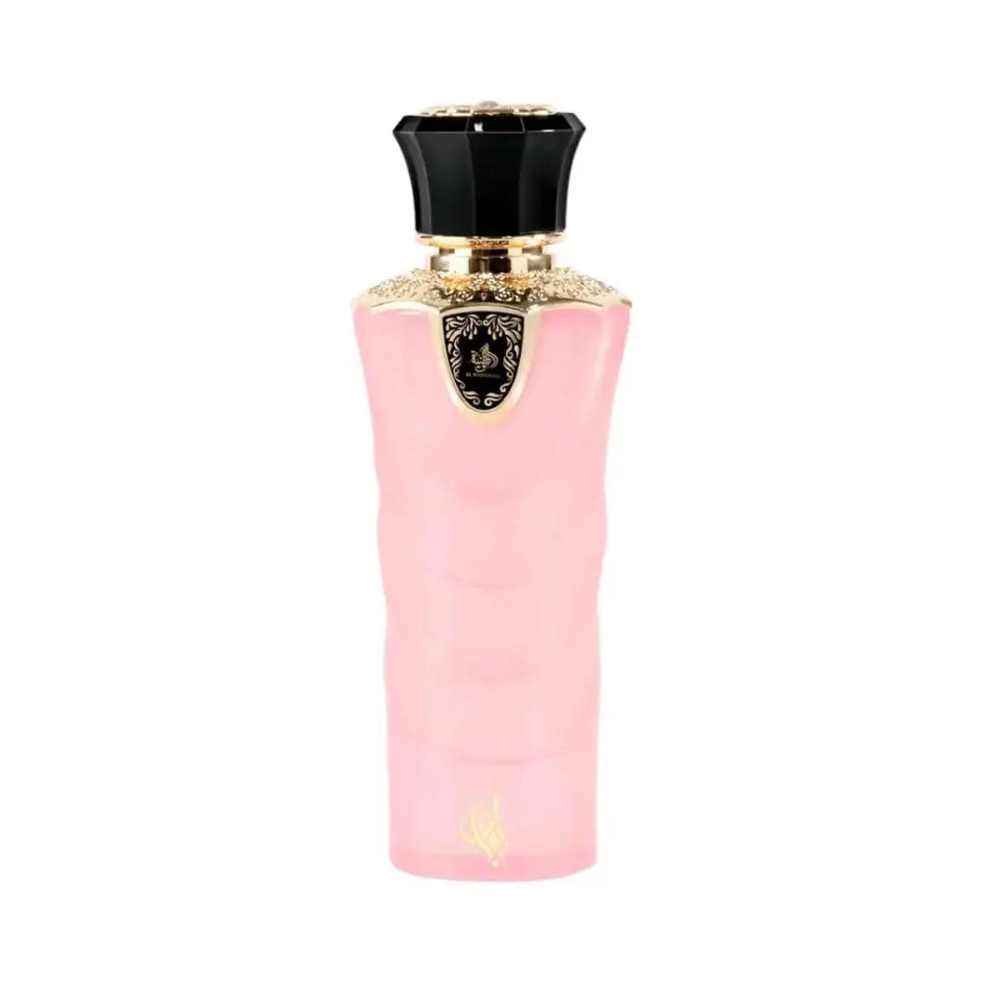Al Wataniah Tibyan オードパルファム 100ml/3.4fl.oz. - 高級アラビア香水のボトル、エレガントなデザイン、白い背景 - ボトルのみ