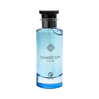 Grandeur Soaked Sun Exclusif オードパルファム 100ml/3.4fl.oz. - 高級アラビア香水のボトル、エレガントなデザイン、白い背景 - ボトルのみ